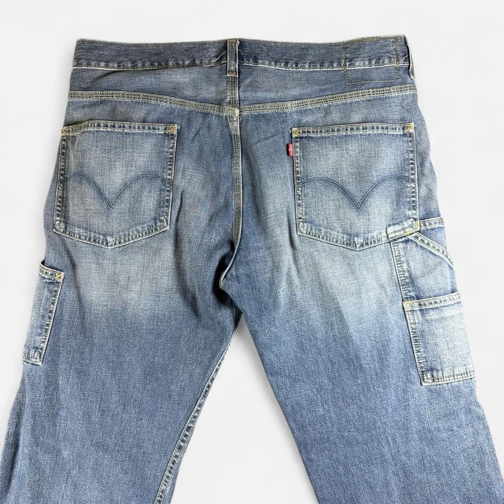 Vintage Levi's Y2K Loose Straight Carpenter 2002 Workwear Skater Jeans 36x30